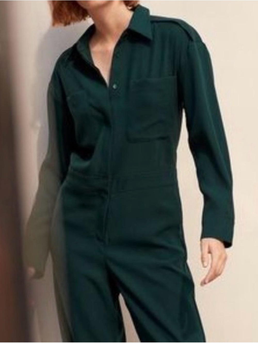 Aritzia Forest Green Utility Jumpsuit